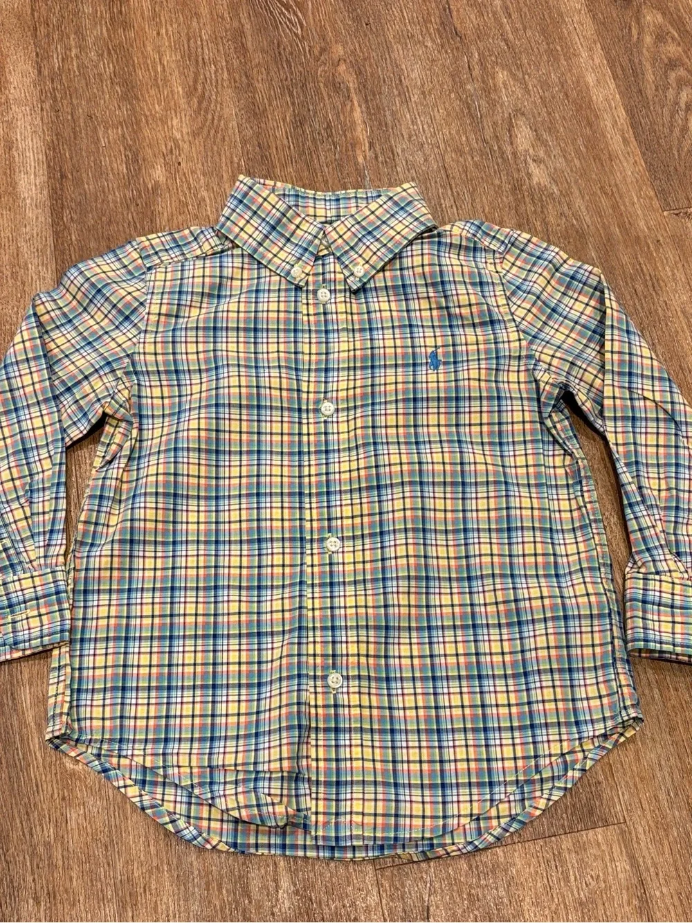 Lot of 4  Ralph Lauren Gingham Plaid Shirts Boys 3/3T  EUC